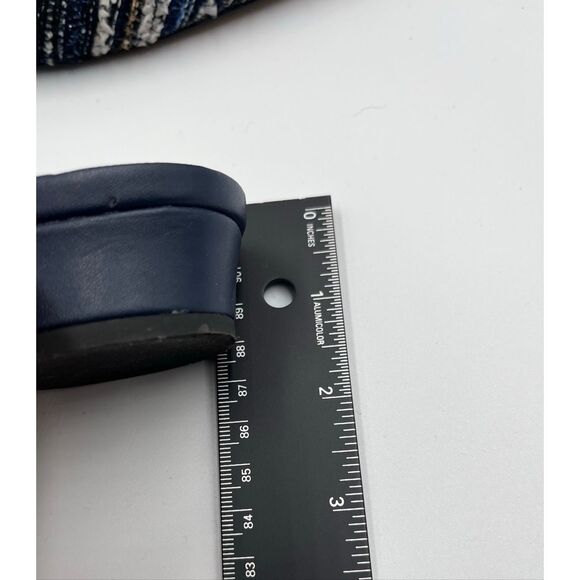 Sam Edelman Ansley Tweed Mules Navy Blue Stripe SlipOn Pointed Toe Shoe Size 9.5 - Picture 8 of 8